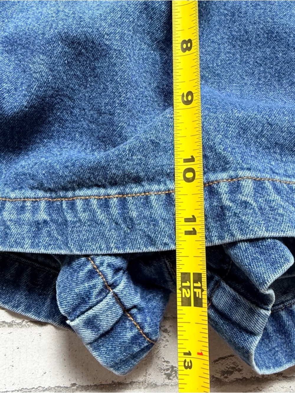 Vintage 90s UNIONBAY Blue Denim Mini Skort - Picture 9 of 9